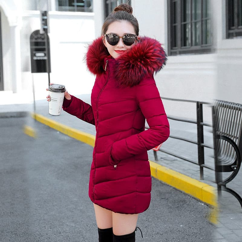 best Women Hooded With Fur Jackets & Coats shop online at M2K Trends for 2022 New Arrival Winter Jacket Women