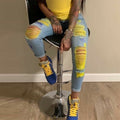 best Women Jeans Streetwear Vintage Jeans Spring and Autumn Fashion Slim Ripped Jeans Women High Waist Denim Pencil Pants Trousers 0 shop online at M2K Trends for
