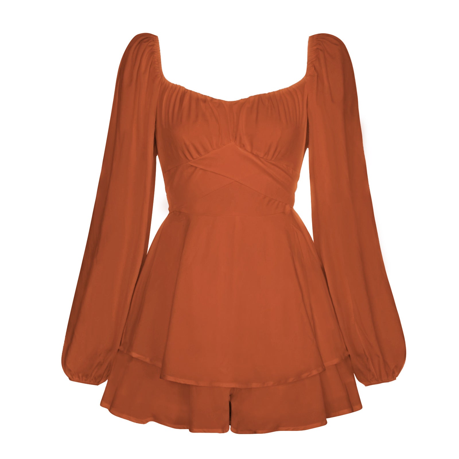 best Women Jumpsuit Short Puff Sleeve Fashion Ruffle Shorts 0 shop online at M2K Trends for