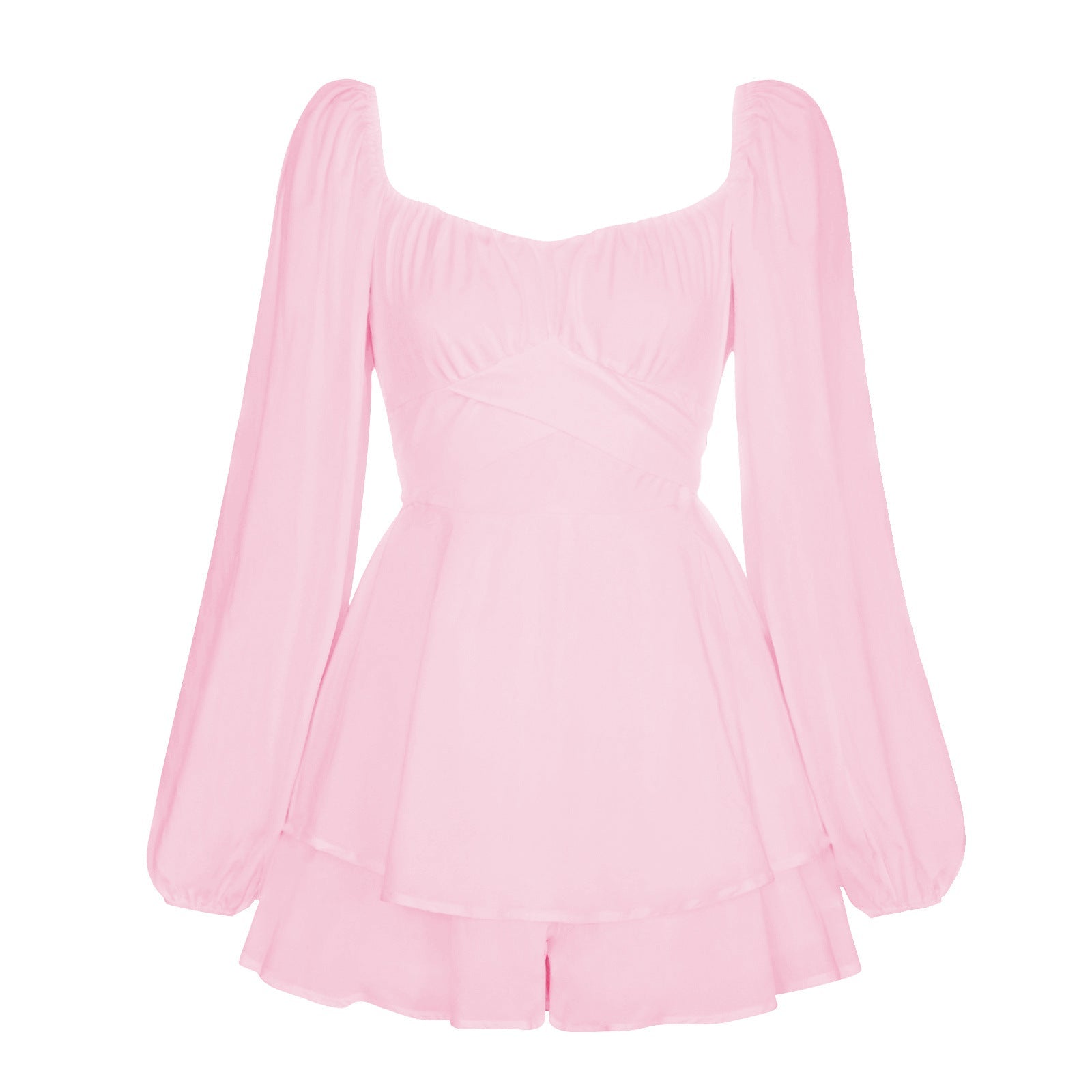 best Women Jumpsuit Short Puff Sleeve Fashion Ruffle Shorts 0 shop online at M2K Trends for