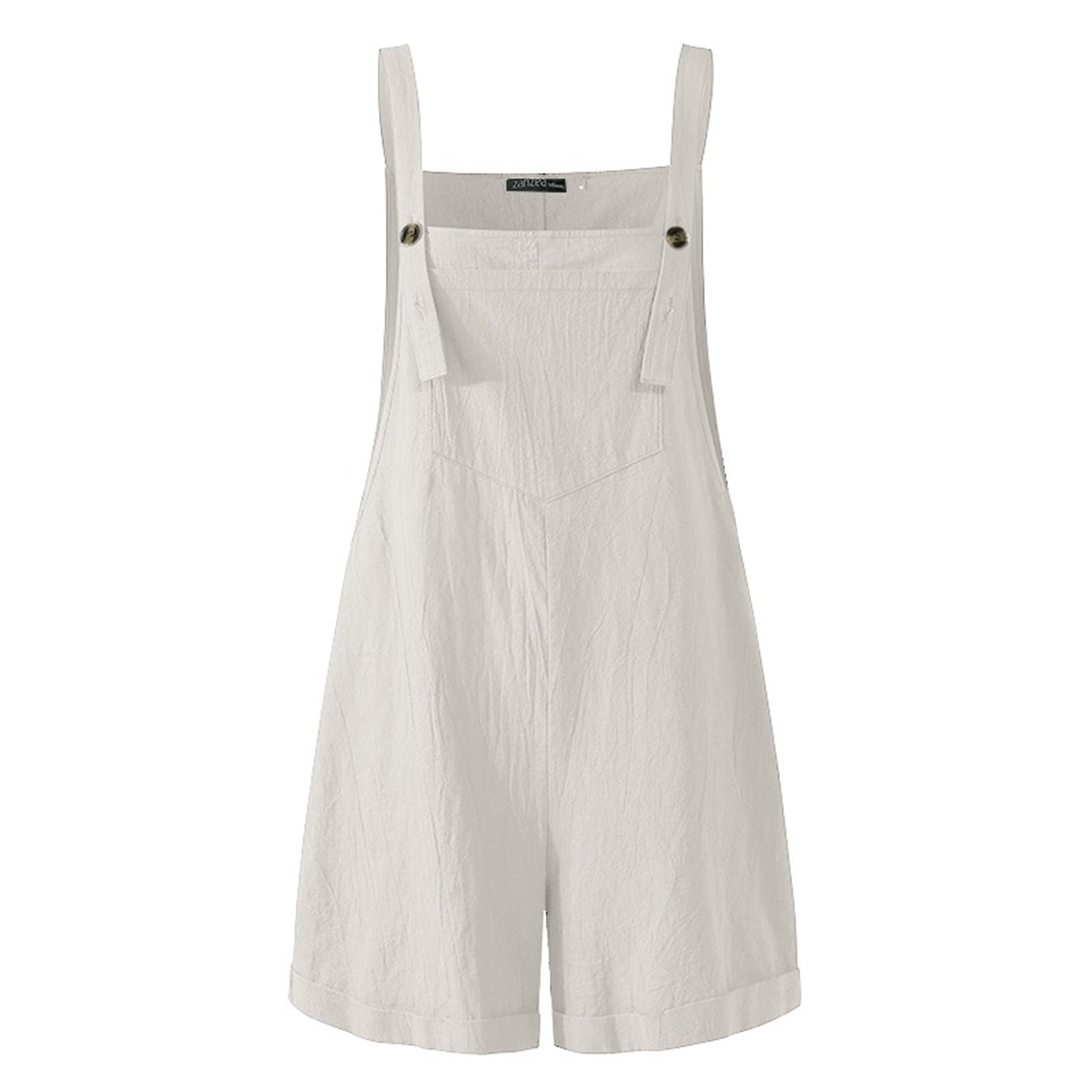 best Women Loose Style Overalls Boho Solid Color Square Collar Playsuits Sleeveless Rompers Summer Casual Clothes 0 shop online at M2K Trends for