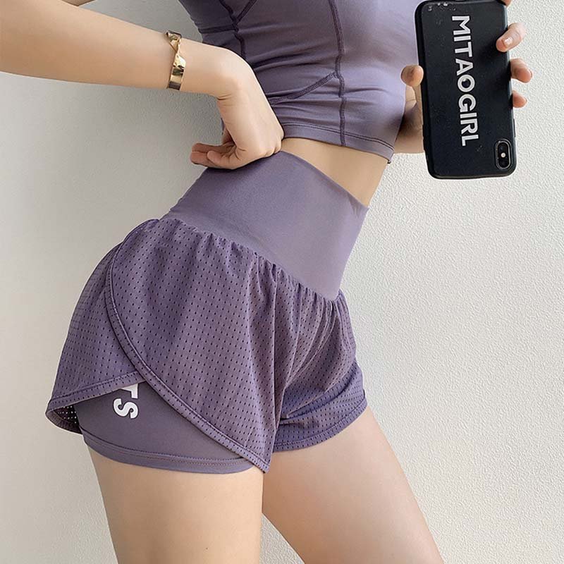 best Women Mesh Yoga Shorts Summer High Waist Running Shorts Quick Dry Gym Loose Wide Leg Fitness Shorts Gym clothing 0 shop online at M2K Trends for