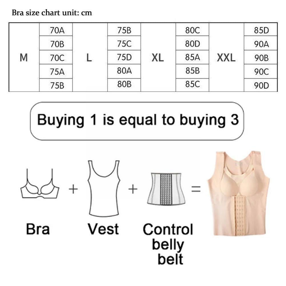 best Women Shapewear Girdle Posture Corrector Bra Seamless Control Top Tops Shaper Vest Body Tummy Sheath Corset Underwear Slimm H7P0 shop online at M2K Trends for