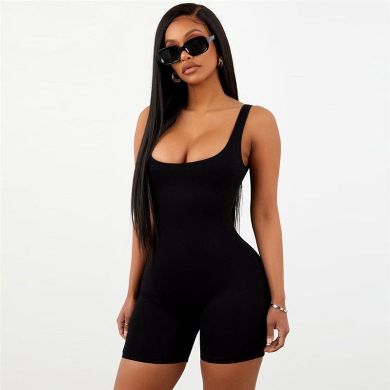best Women Sleeveless Romper Jumpsuit Bodycon Bodysuit Slim Fit Sports Short Pants Clubwear Backless Biker Shorts Playsuit 0 shop online at M2K Trends for