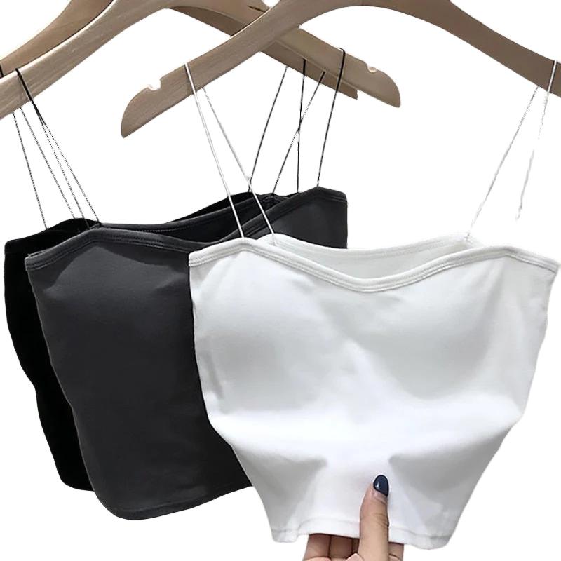 best Women Summer Shirt Camisole Tank Cotton Soft Elastic Washable Wear-resistant Versatile Vest Yoga Fitness Sports Bra Underwear 0 shop online at M2K Trends for