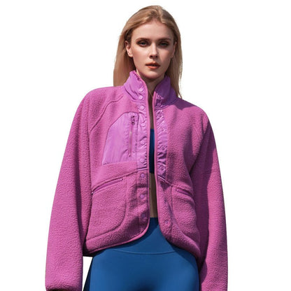 best Women's Pink Polar Fleece Sports And Leisure Sweater Jacket Top 0 shop online at M2K Trends for