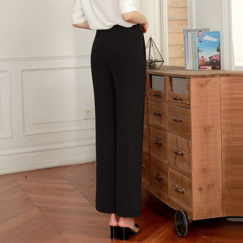 best Women's Solid Color Slimming Professional All-Match High-Waist Casual Pants 0 shop online at M2K Trends for