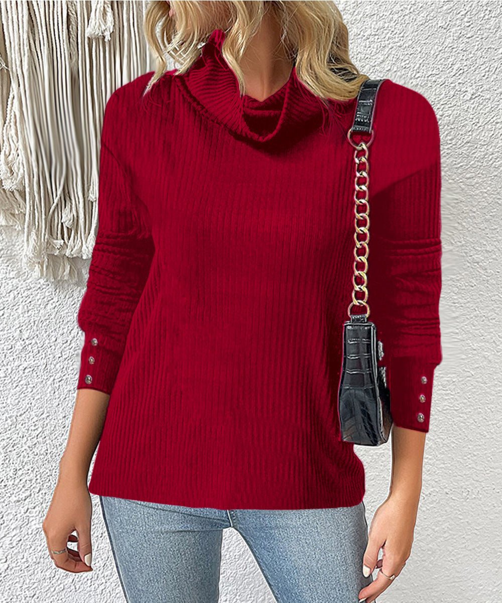 best Women's Sweater Style Turtleneck Knitted Sweater 0 shop online at M2K Trends for