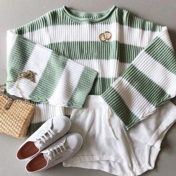 best Women's sweater women's striped colorblock sweater 0 shop online at M2K Trends for