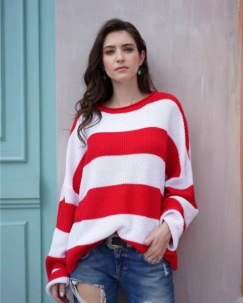 best Women's sweater women's striped colorblock sweater 0 shop online at M2K Trends for