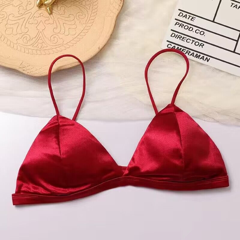 best Women's Tube Top Silk Comfortable Crop Top Sexy Camisole Wireless Summer V-Neck Sleeveless Underwear 0 shop online at M2K Trends for