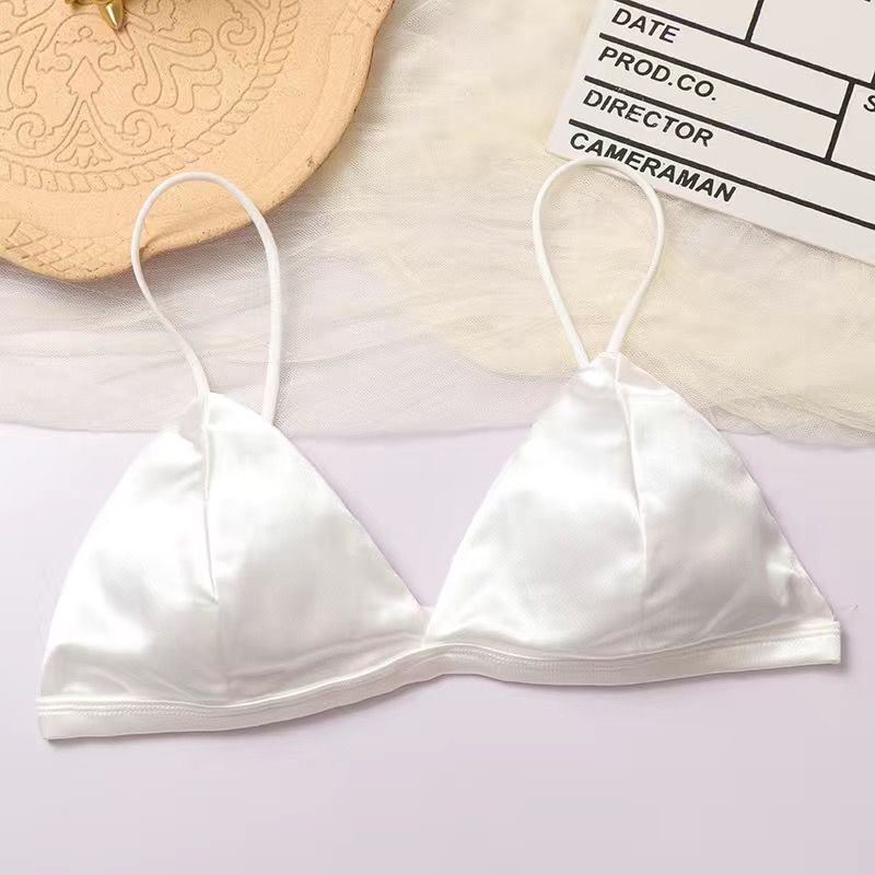 best Women's Tube Top Silk Comfortable Crop Top Sexy Camisole Wireless Summer V-Neck Sleeveless Underwear 0 shop online at M2K Trends for