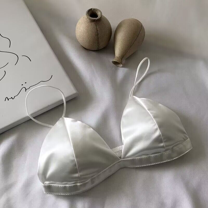 best Women's Tube Top Silk Comfortable Crop Top Sexy Camisole Wireless Summer V-Neck Sleeveless Underwear 0 shop online at M2K Trends for