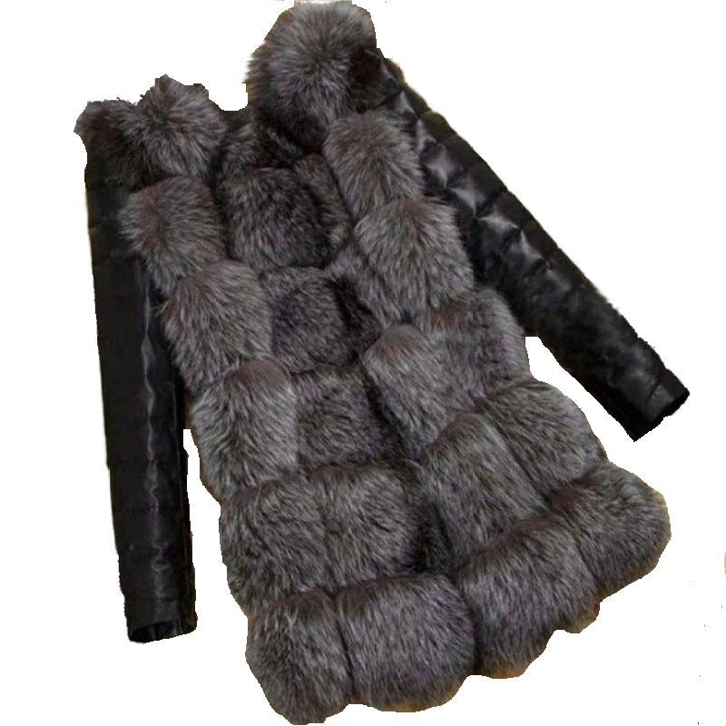 best Women's Winter Clothing 2022 Long Sleeve Contrast Fashion Leather Ladies Faux Fur Coat Cropped Jacket Jackets & Coats shop online at M2K Trends for Womens Winter Clothing 2021 Long Sleeve Contrast Fashion Leather Ladies Faux Fur Coat Cropped Jacket