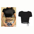 best Y2k Clothes For Women Summer White Crop Top T-shirt Corset Tank Top Gothic Fairy Grunge Tops For Girls Aesthetic Tees Streetwear 0 shop online at M2K Trends for