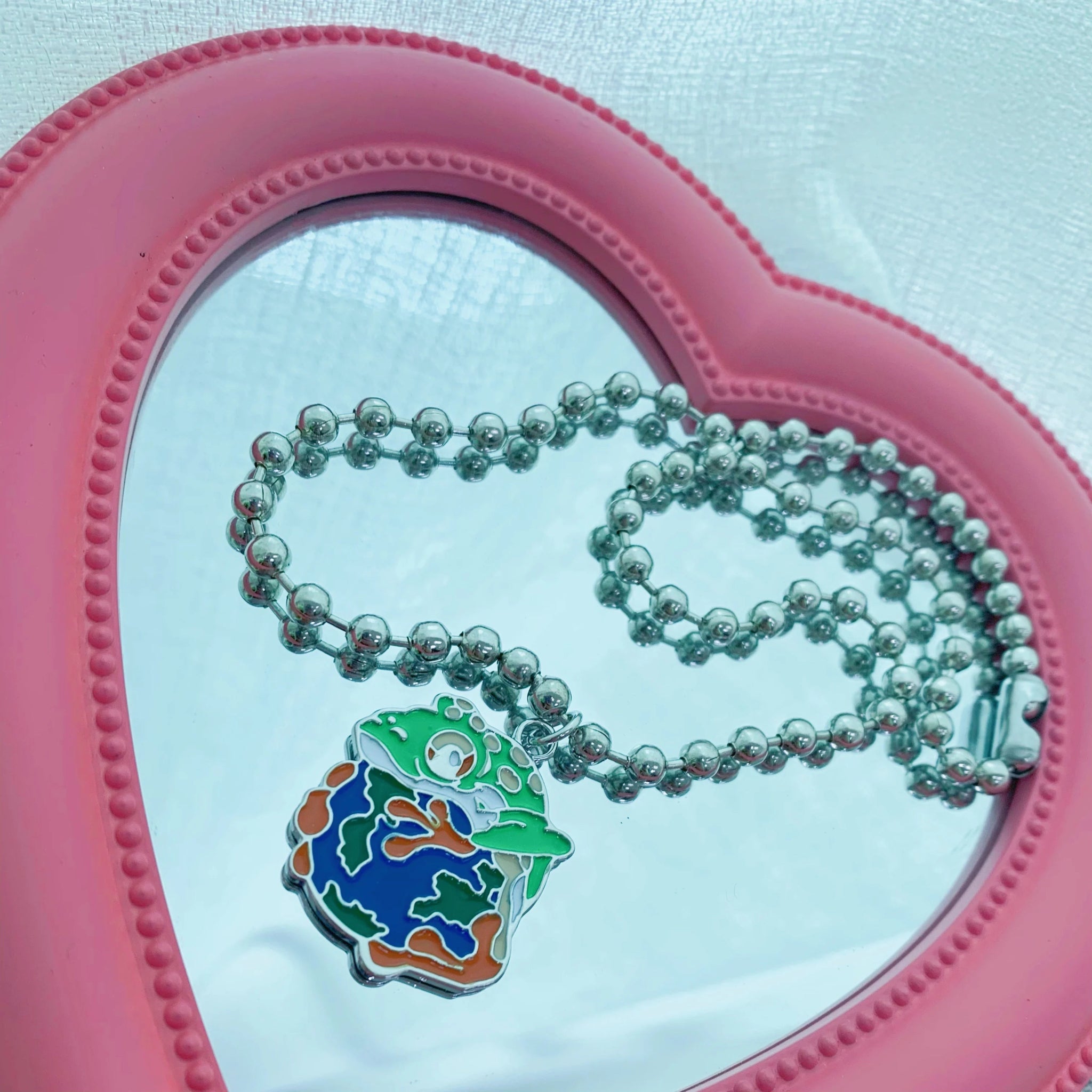 best Y2K Rainbow Heart Mushroom Necklace For Women Metal Goth Butterfly Charms Vintage 90s Style Choker Necklace Jewelry Aesthetics shop online at M2K Trends for