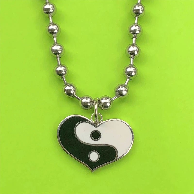 best Y2K Rainbow Heart Mushroom Necklace For Women Metal Goth Butterfly Charms Vintage 90s Style Choker Necklace Jewelry Aesthetics shop online at M2K Trends for