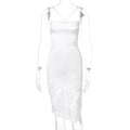 best Y2KGIRL Cyber Spaghetti Strap Lace Bandage Midi Dresses Elegant Party Night Club Fashion Sexy Backless Strap Dress Women Clothes 0 shop online at M2K Trends for