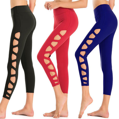 best Yoga Clothes Hollow Sexy 7-Point Pants Fitness Sweatpants Quick-Drying Professional Yoga Cropped Pants 0 shop online at M2K Trends for