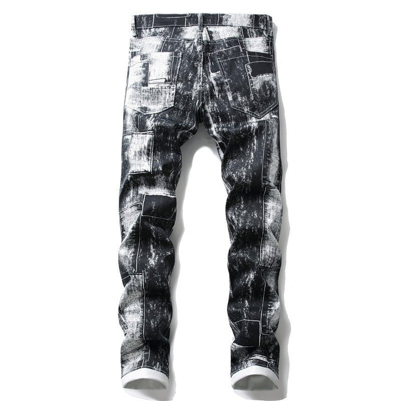 best Youth Printed Straight Black Zipper Front Casual Pants 0 shop online at M2K Trends for