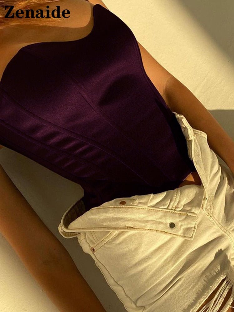 best Zenaide Satin Corset Tops Strapless Summer Clothing Panel Shape Bare Shoulder Party Sexy Crop Women Tube Tops 0 shop online at M2K Trends for