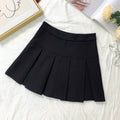 best ZOKI Vintage Gray Pleated Skirt Women Kawaii High Waist Mini Skirts Korean Fashion School Uniform Harajuku Streetwear Spring 0 shop online at M2K Trends for